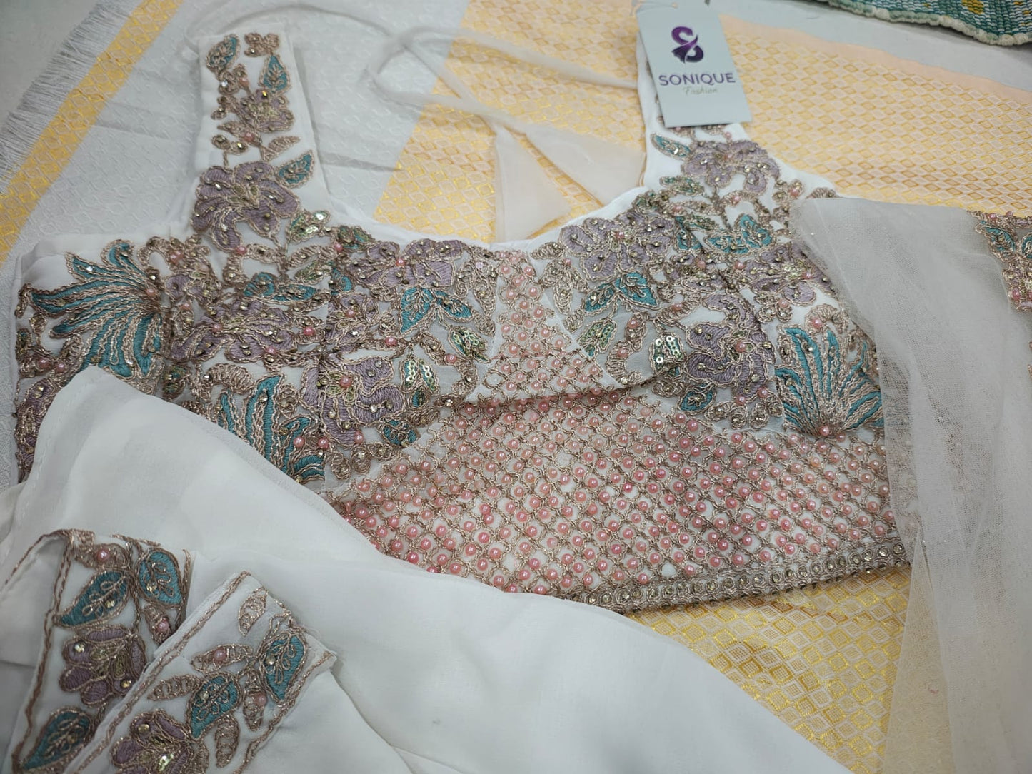 Sharara set with long shrug