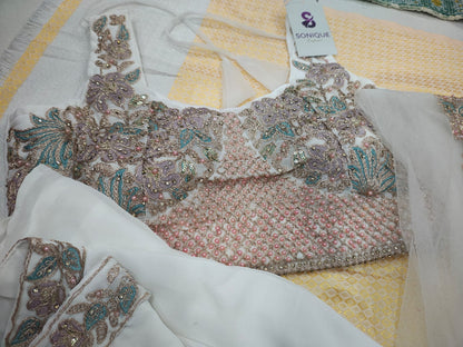 Sharara set with long shrug