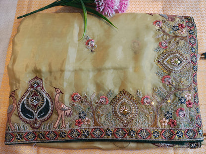 Lime Toned Status Silk Sarees