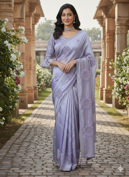 Lavender/Lilac saree