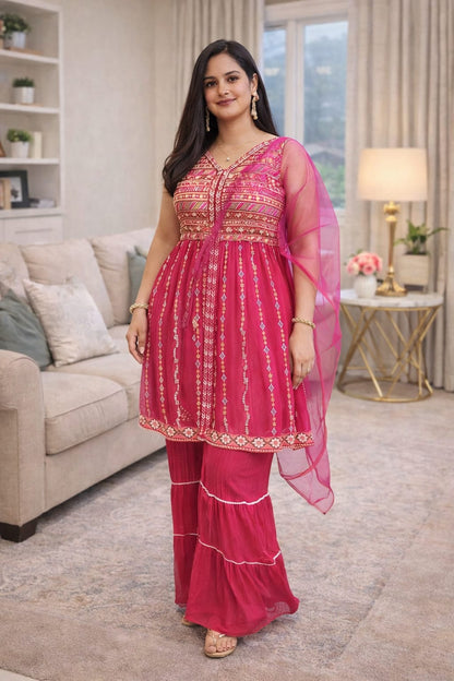 Rani Color Sharara Set