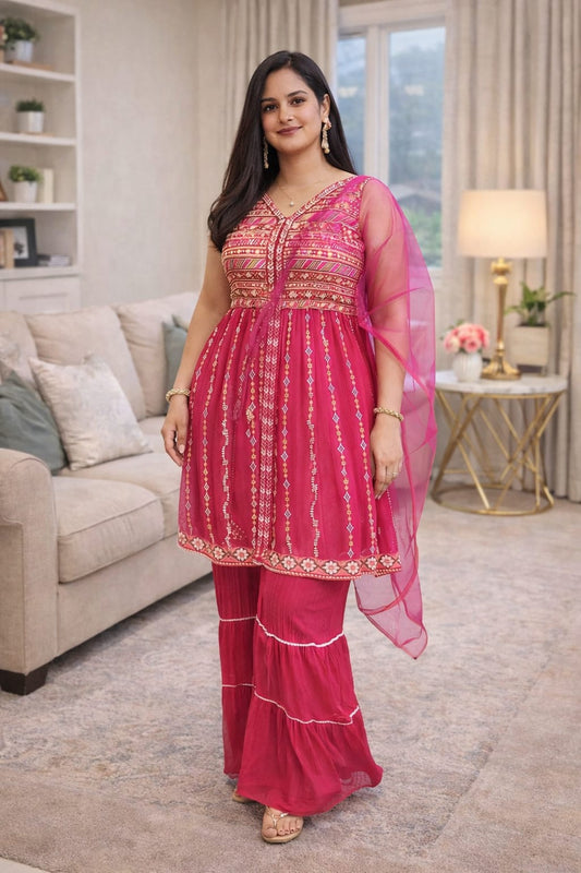 Rani Color Sharara Set