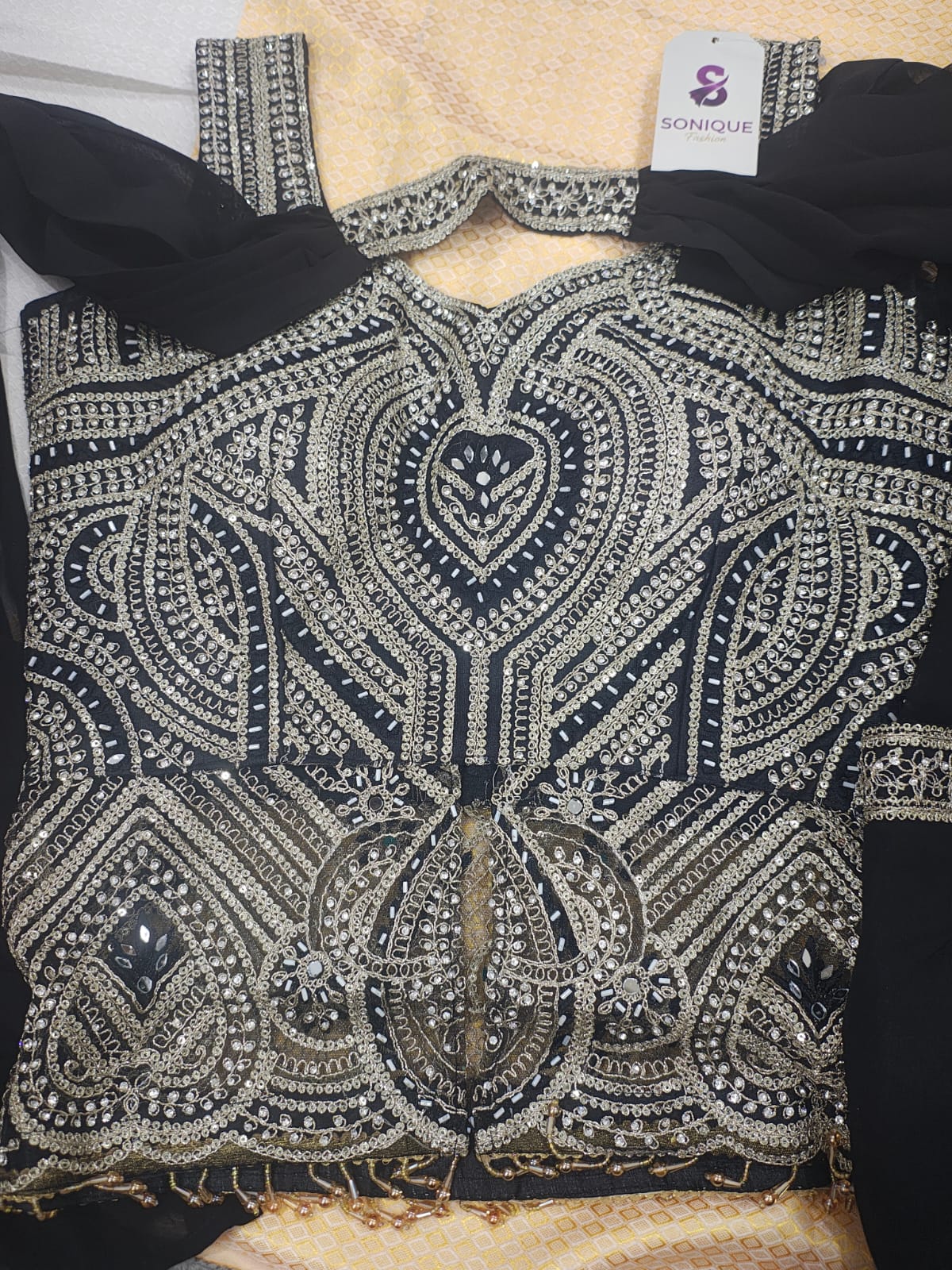 Black Sharara Set With Statement Dupatta