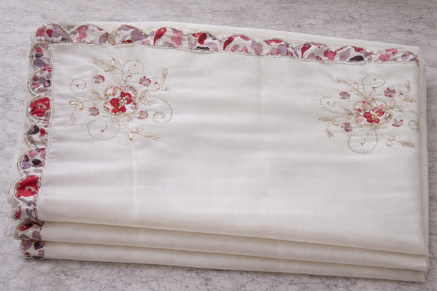 White Pearl Saree