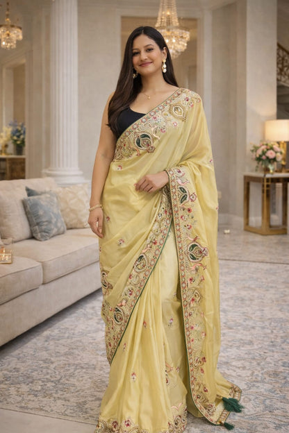 Lime Toned Status Silk Sarees