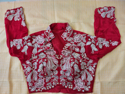 Ready to Wear Silver Zari Saree